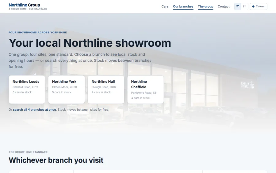 Northline Group homepage preview